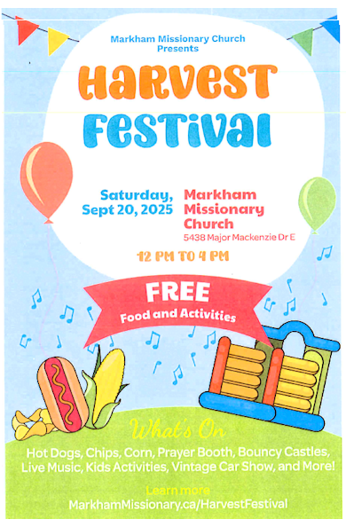 Harvest Festival - Markham Missionary Church | Markham Stouffville Cruisers